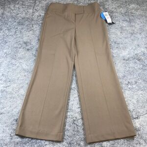 Style & Co‎ Dress Pants Women's 6P Brown Sophia Relaxed Stretch Wide Leg